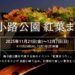 梅小路公園 紅葉まつり2025｜11月21日（金）〜12月7日（日）朱雀の庭が幻想的な光に包まれる夜🍁